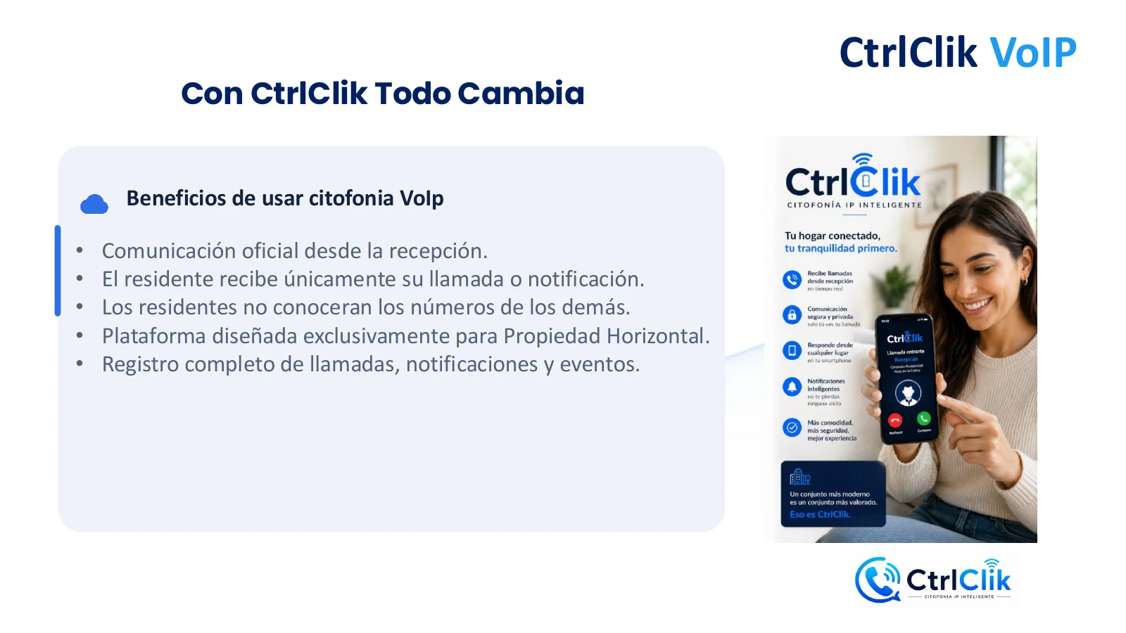 CtrlClik Citofonía IP inteligente